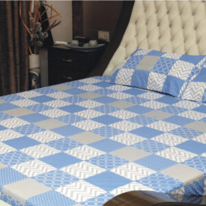 3 Pcs Chines Style Cotton Bed Sheets-6213