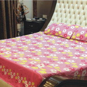 3 Pcs Chines Style Cotton Bed Sheets-6215