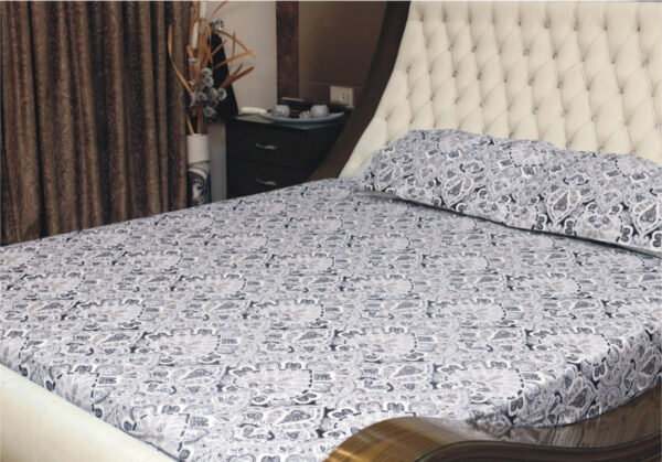 3 Pcs Chines Style Cotton Bed Sheets-6217