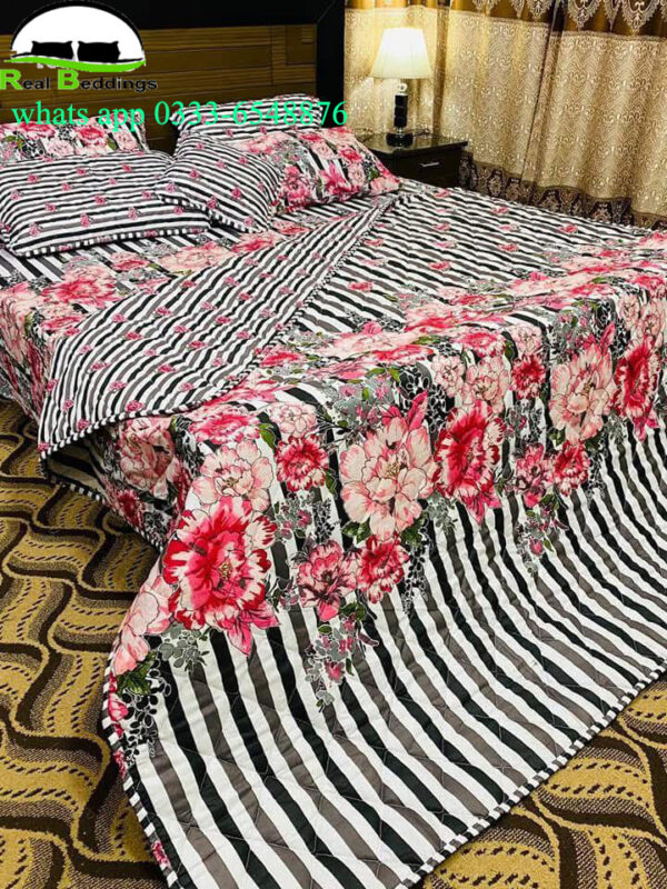 7 Pcs Cotton Printed Comforter Set