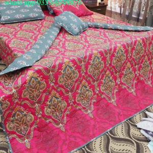 7 Pcs Cotton Printed Comforter Set