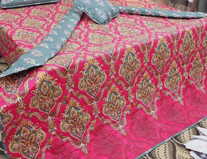 7 Pcs Cotton Printed Comforter Set