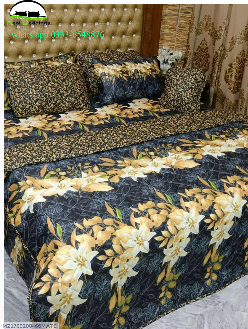7 Pcs Cotton Printed Comforter Set