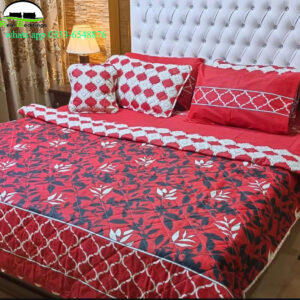 7 Pcs Cotton Printed Comforter Set
