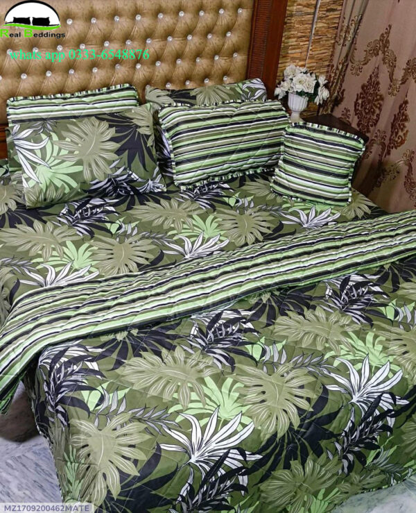7 Pcs Cotton Printed Comforter Set