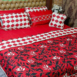7 Pcs Cotton Printed Comforter Set