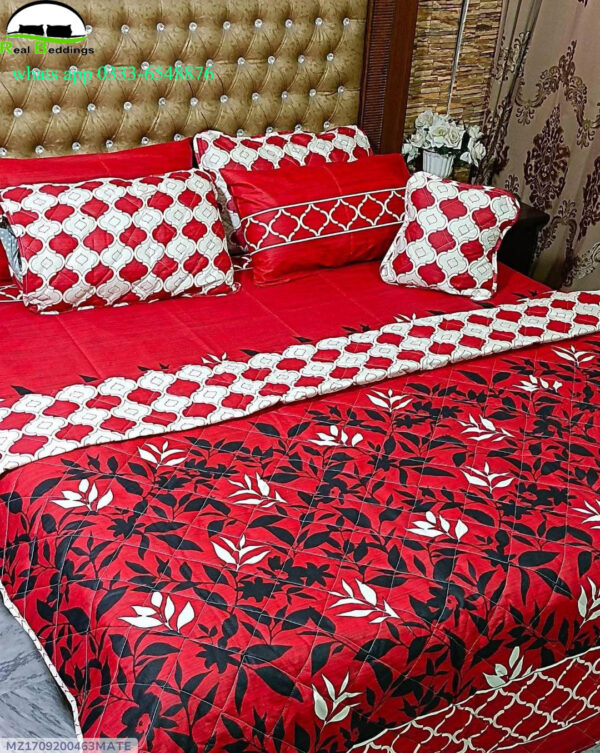 7 Pcs Cotton Printed Comforter Set