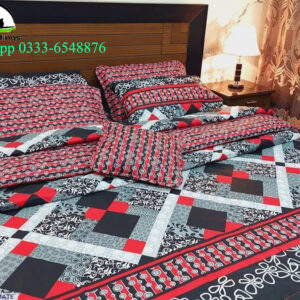 7 Pcs Cotton Printed Comforter Set