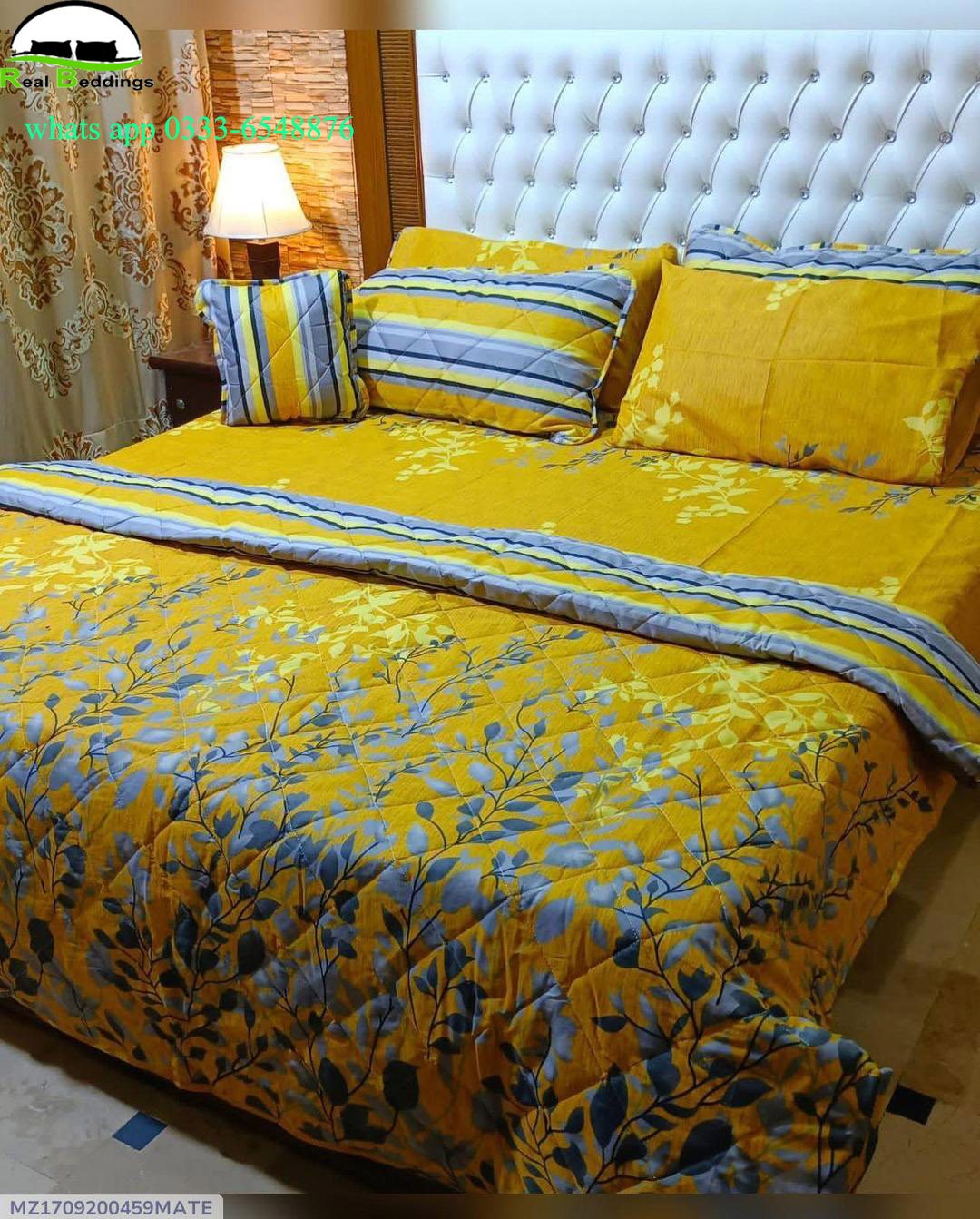7 Pcs Cotton Printed Comforter Set