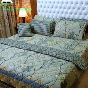 7 Pcs Cotton Printed Comforter Set