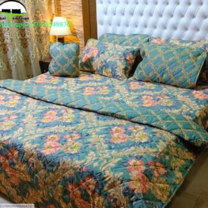 7 Pcs Cotton Printed Comforter Set