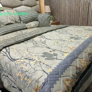 7 Pcs Cotton Printed Comforter Set