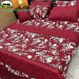 7 Pcs Cotton Printed Comforter Set
