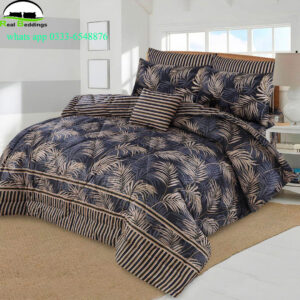 7 Pcs Cotton Printed Comforter Set