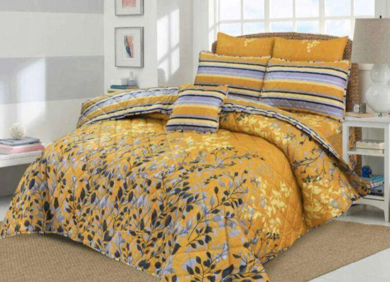 7 Pcs Cotton Printed Comforter Set
