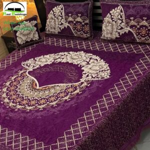 4 Pcs Velvet bed sheets double