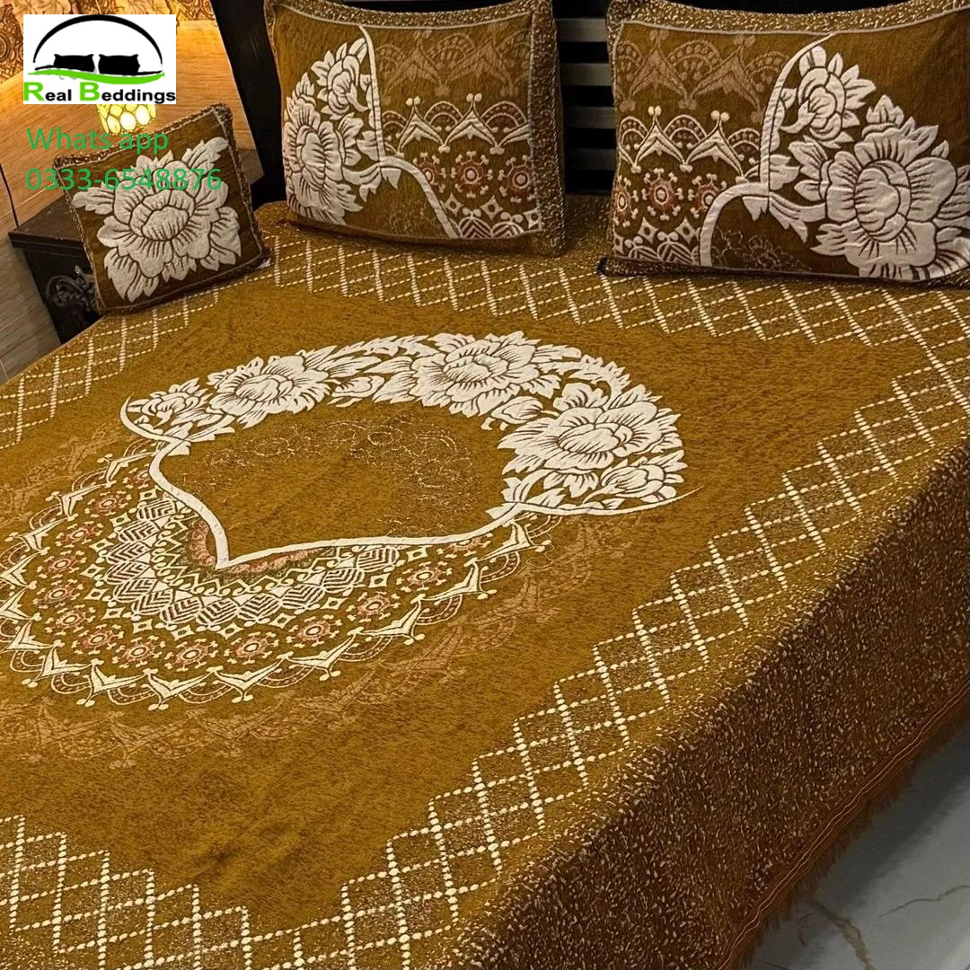 4 Pcs Velvet bed sheets double