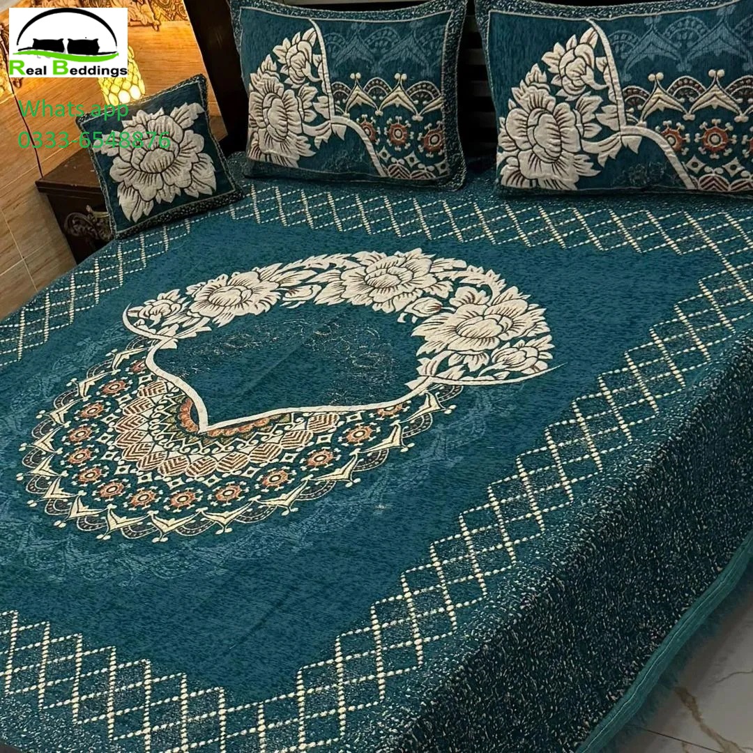 4 Pcs Velvet Bed Sheets