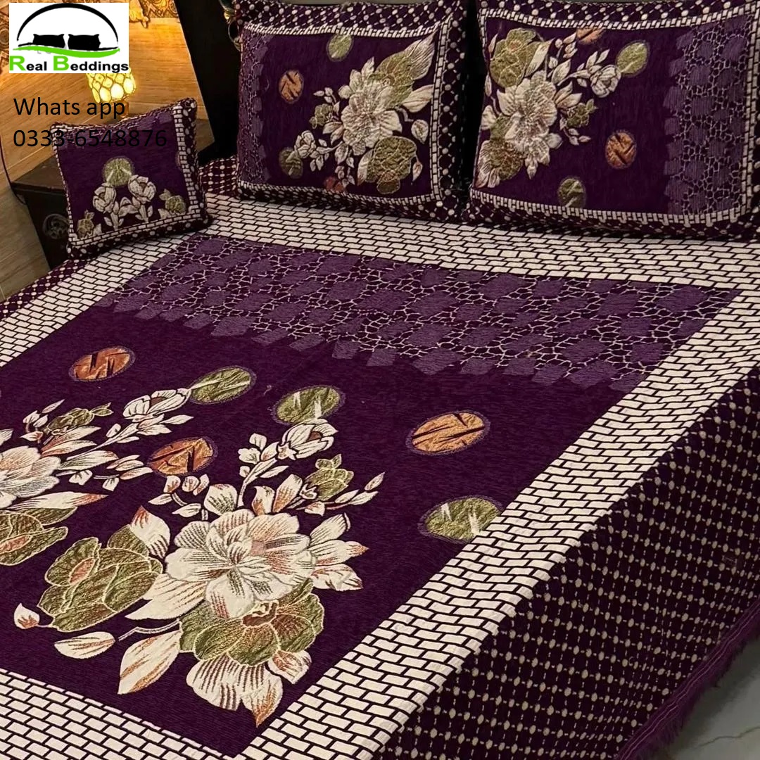 4 Pcs Velvet Bed sheets