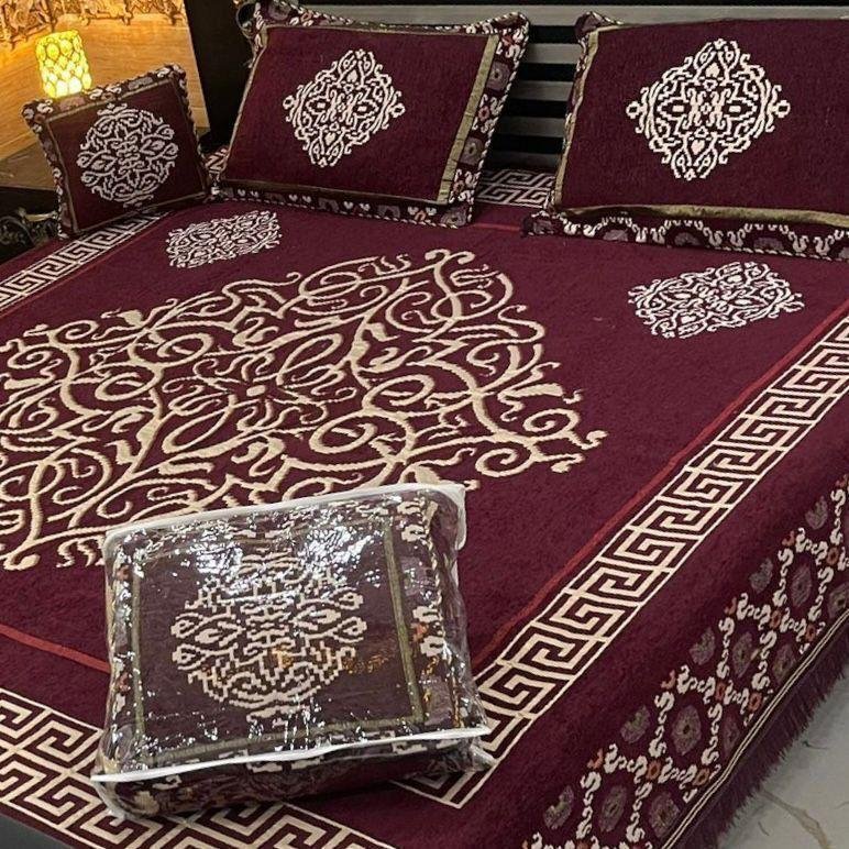 red velvet bedsheet