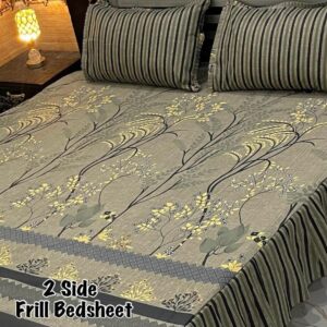 frilled bed sheets-double