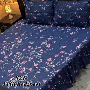 frilled bed sheets-double