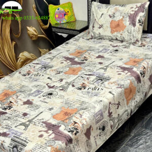 printed cotton bed sheets-single