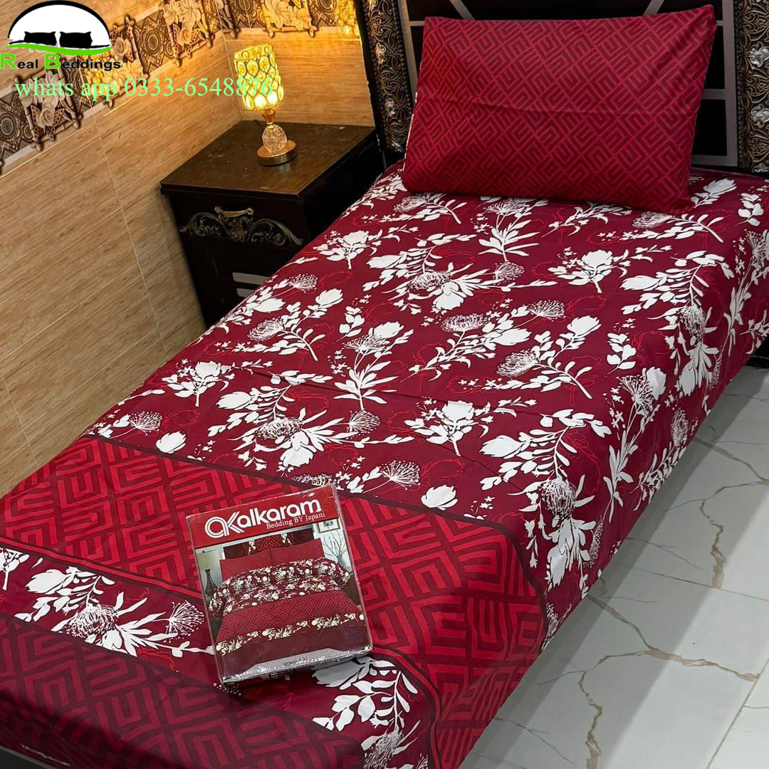 cotton printed single bedsheet
