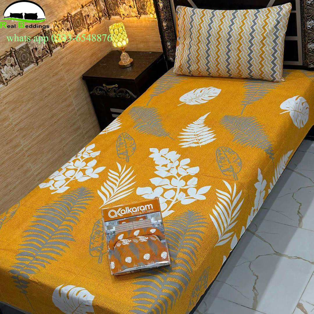 cotton printed single bedsheet