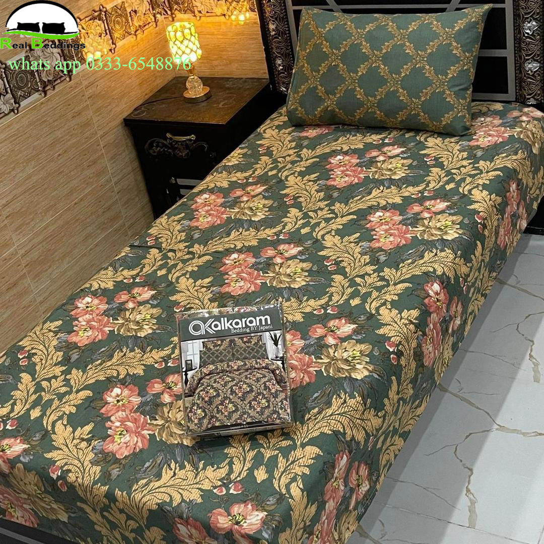 cotton printed single bedsheet