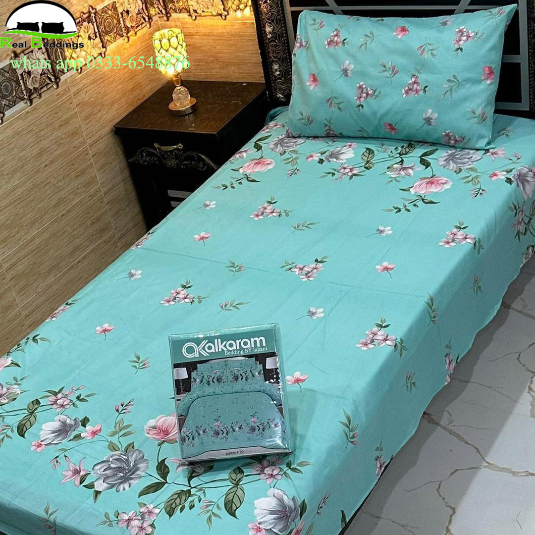cotton printed single bedsheet