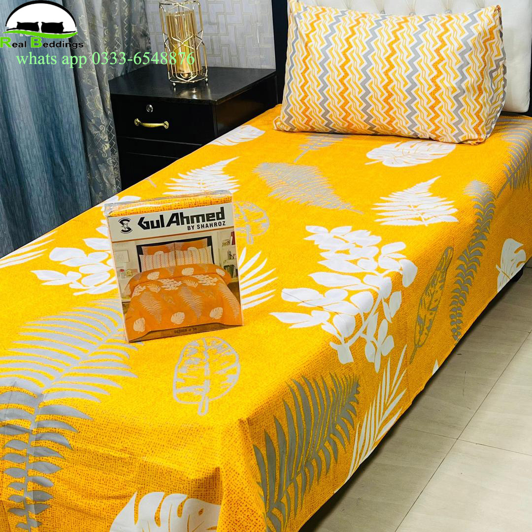 cotton printed single bedsheet