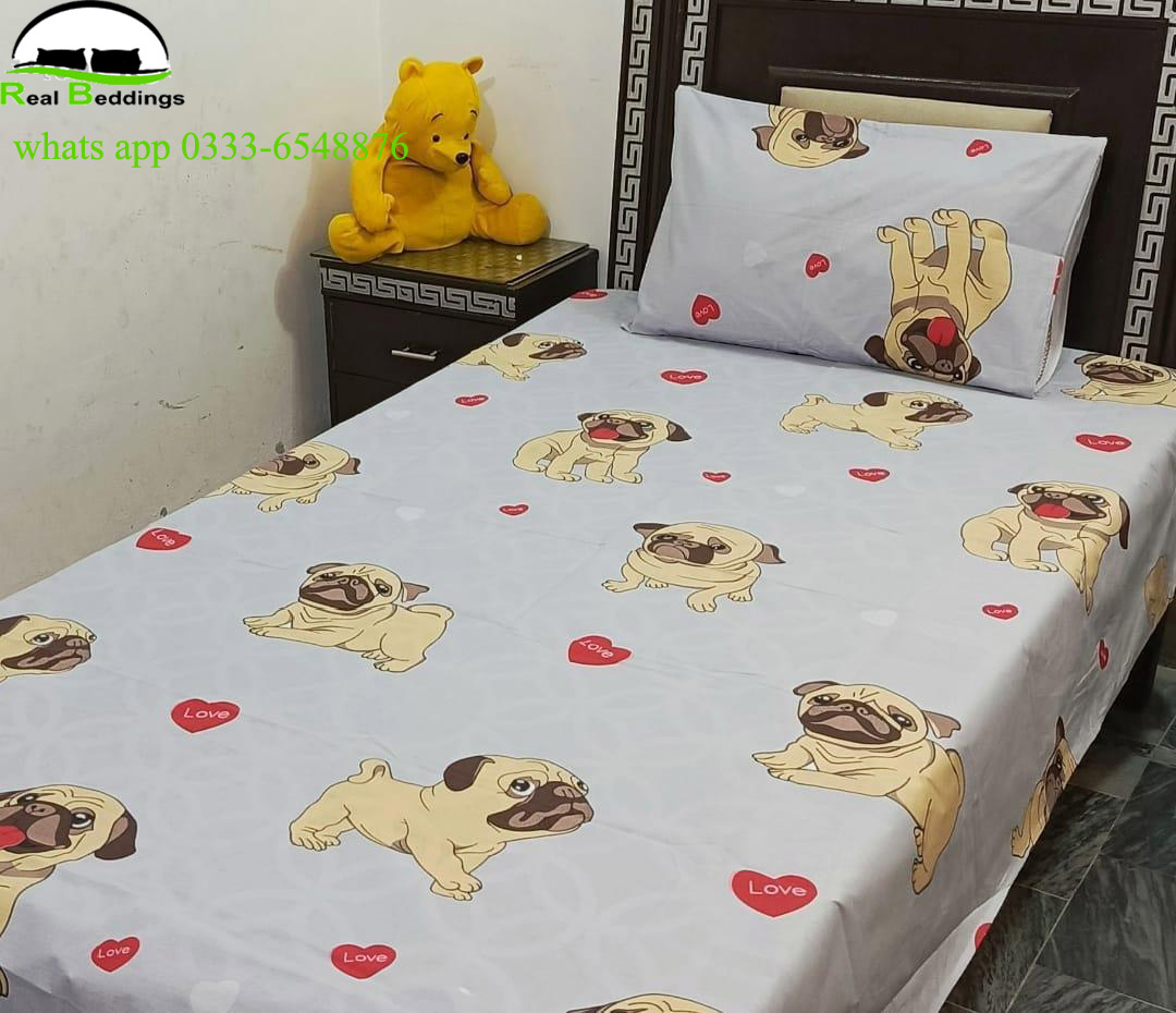 printed cotton bed sheet single