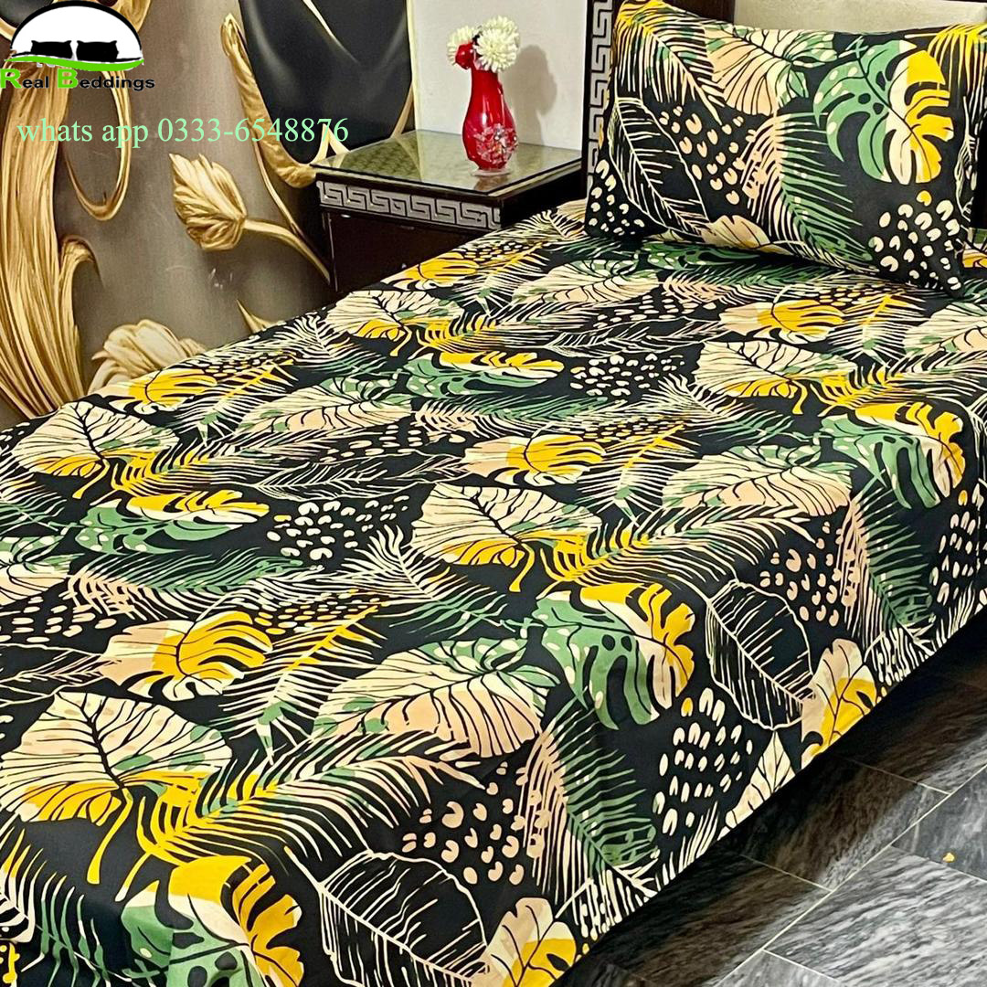 printed cotton bedsheet -single