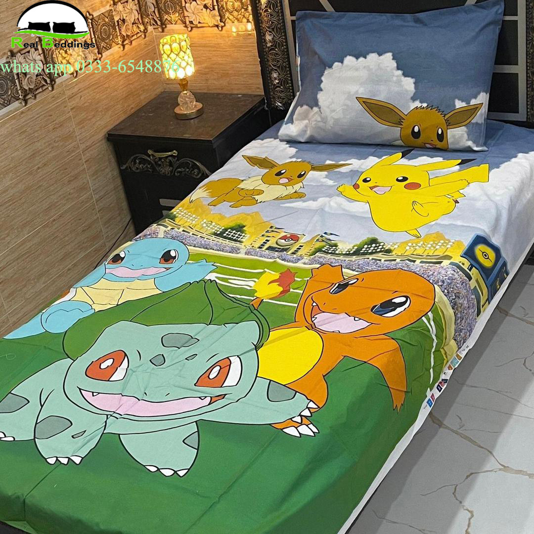 printed cotton bedhseet-single