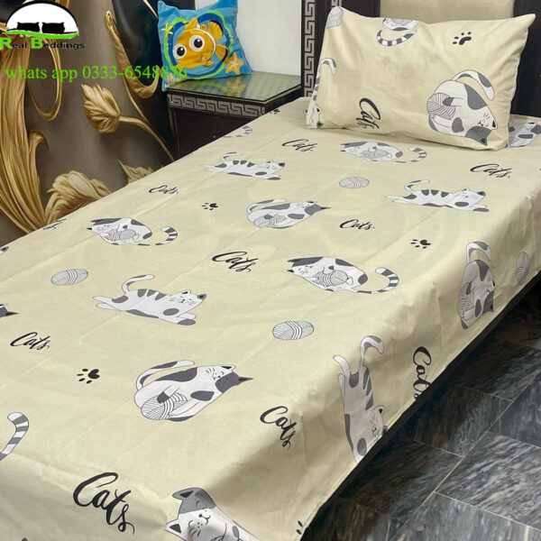 printed cotton bed sheet single