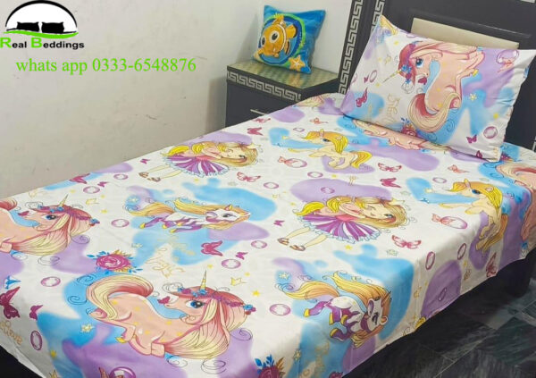 printed cotton bed sheets-single