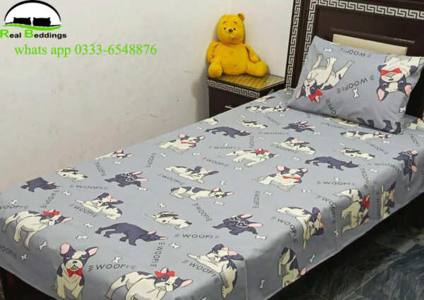 printed cotton bed sheets-single
