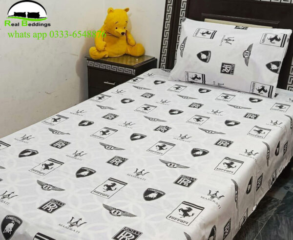 printed cotton bed sheets-single