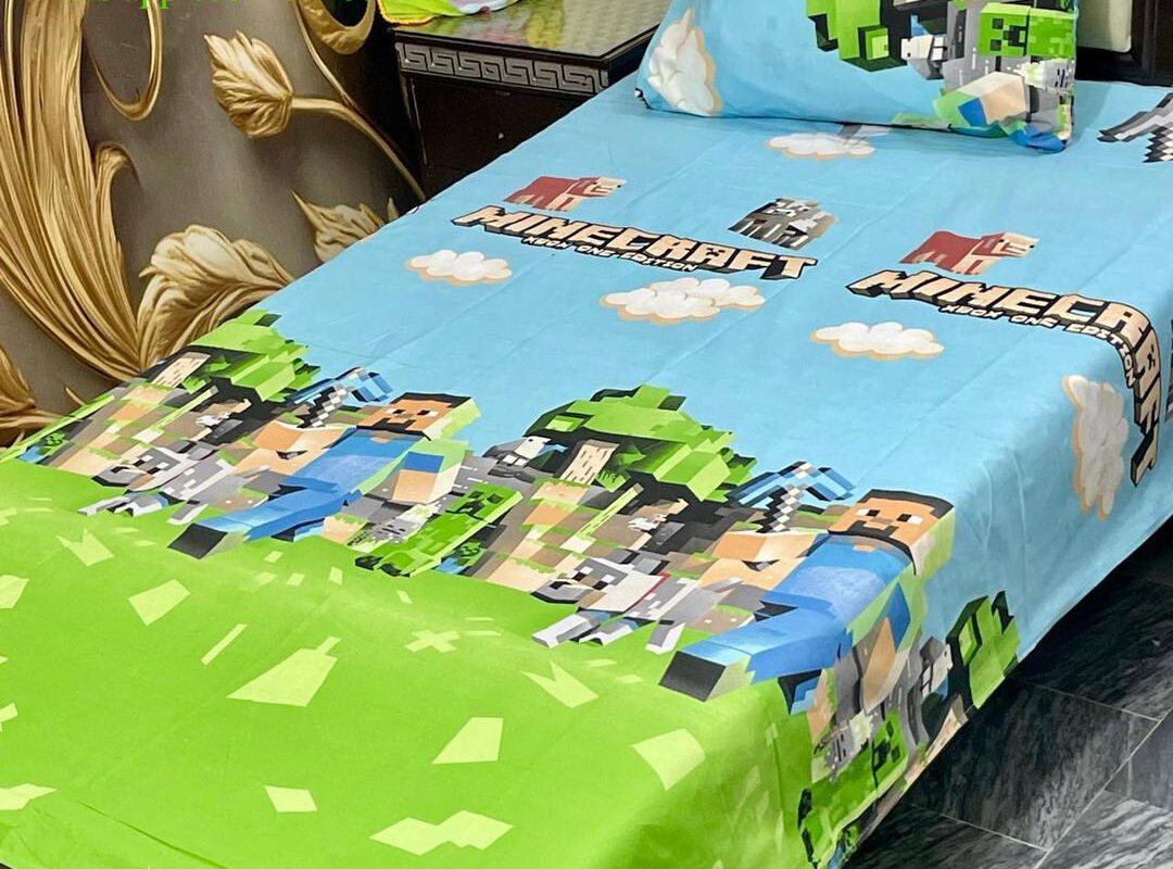 printed cotton bed sheets-single