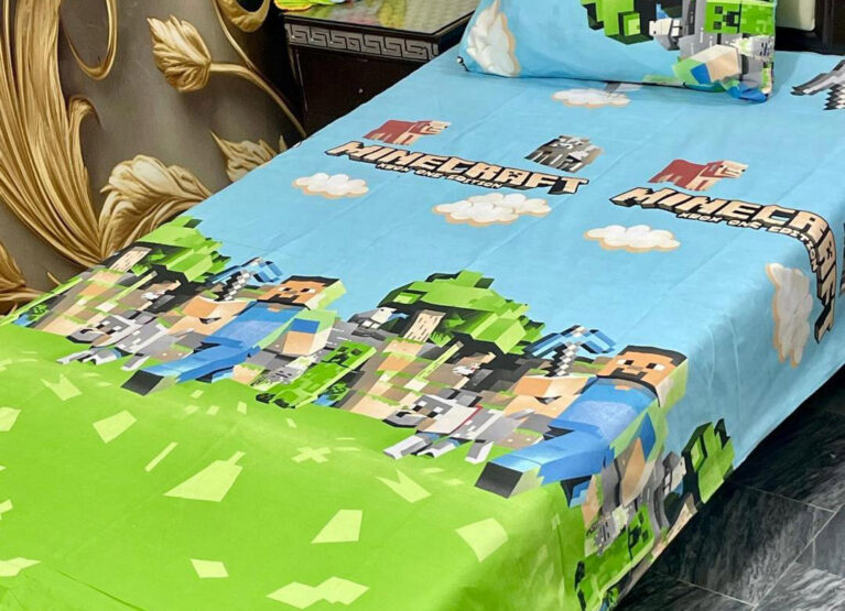 printed cotton bed sheets-single