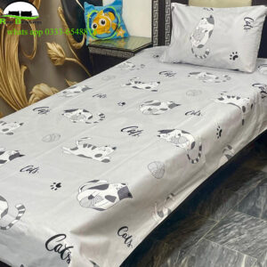 printed cotton bed sheets-single