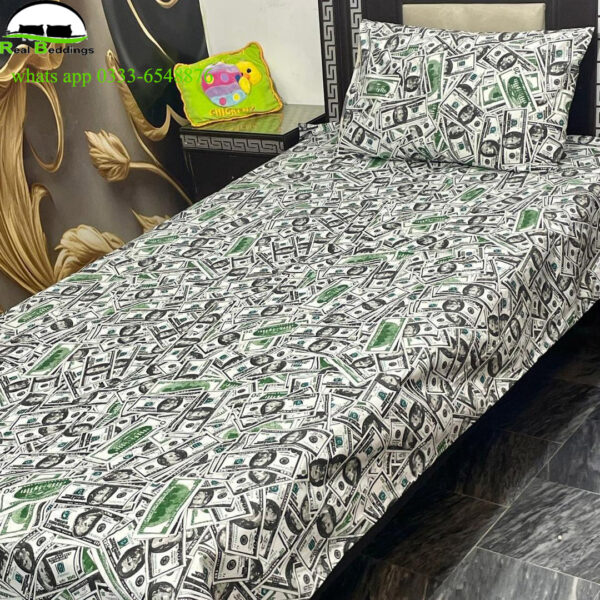 printed cotton bed sheets-single