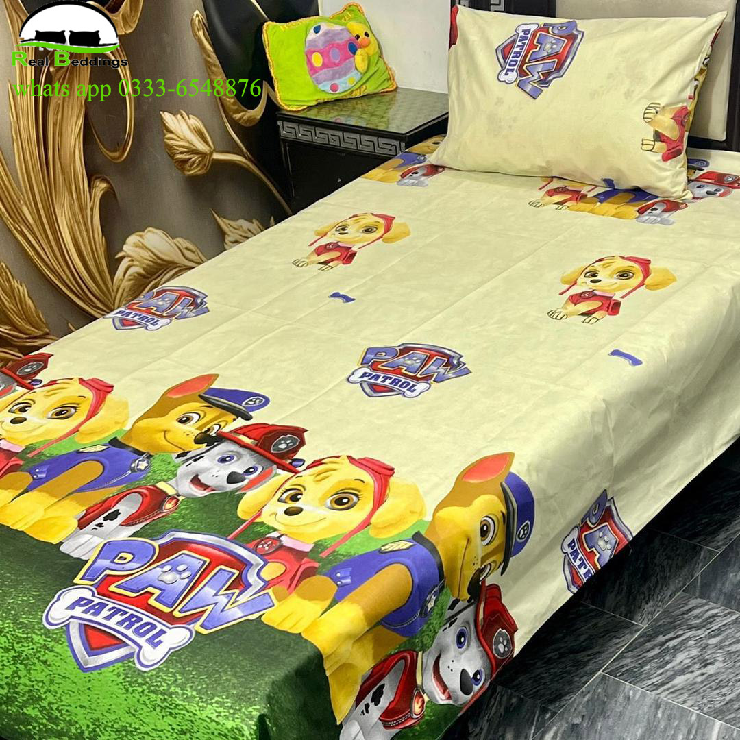 printed cotton bed sheets-single