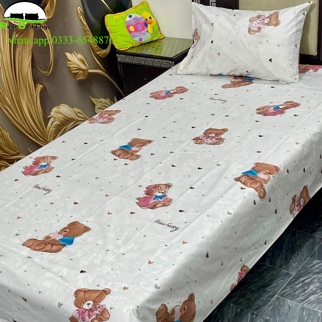 printed cotton bed sheets-single