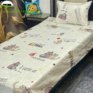 printed cotton single bed sheets