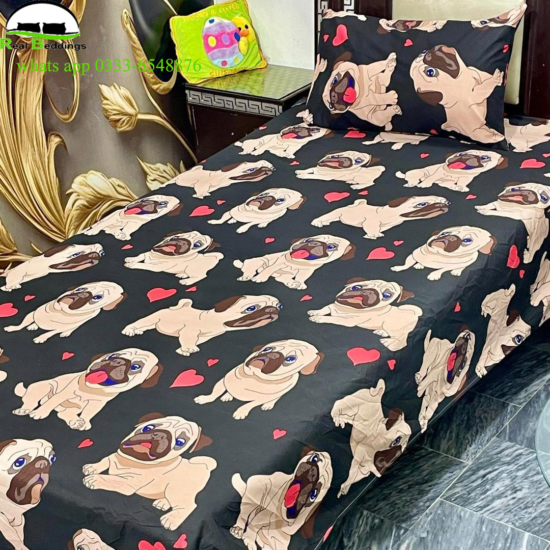 printed cotton single bed sheets
