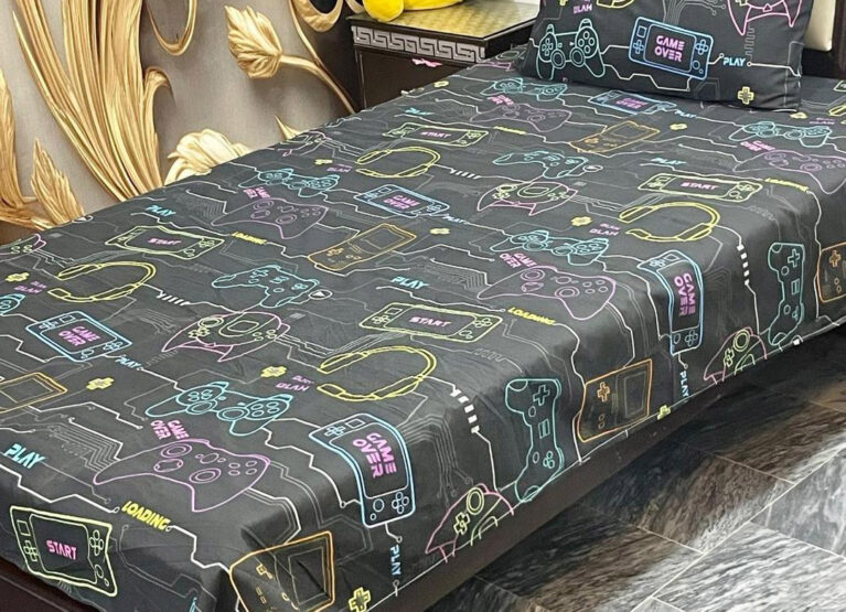 printed cotton single bed sheets