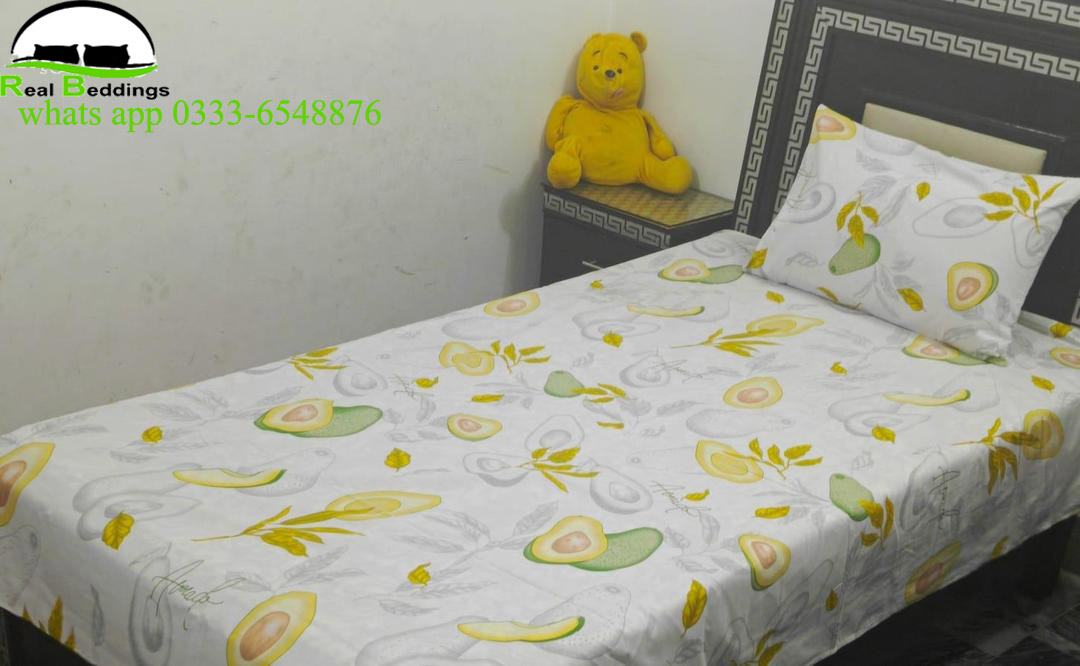 printed cotton bedsheet-single