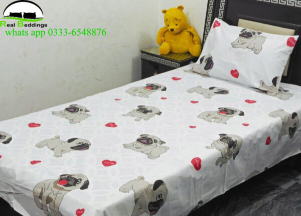 printed cotton bedsheet-single